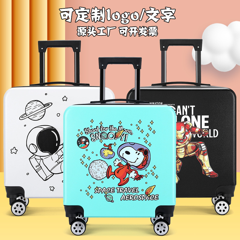Wholesale Children's Trolley Case Printable Logo Cartoon Universal Wheel Luggage Male and Female Primary School Student Password Suitcase