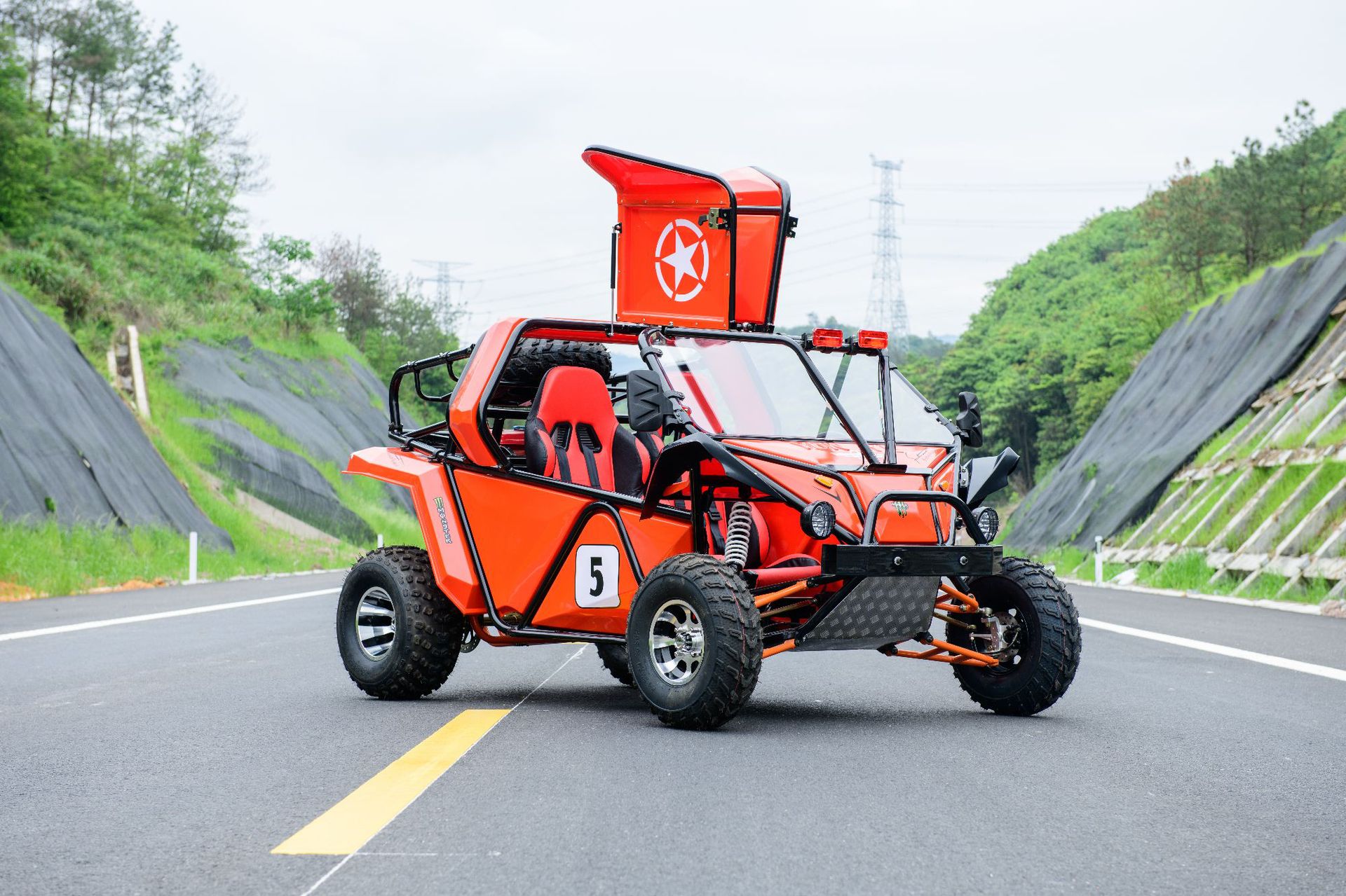 卡丁车四轮越野摩托车沙滩车汽油成年燃油双人座全地形景区山地车