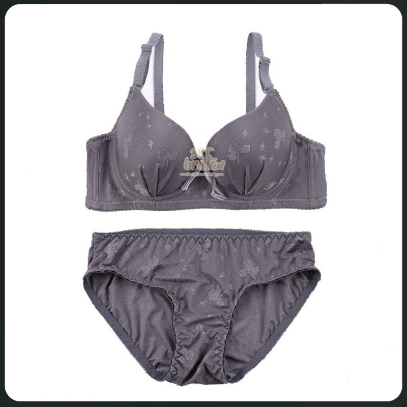 小花文胸套装提花锦纶纯色胸罩内裤外贸工厂有钢圈调整型内衣套装