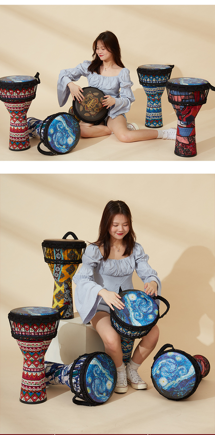 网红12寸成人pvc非洲鼓11寸丽江手鼓轻便初学一件代发pvc新款