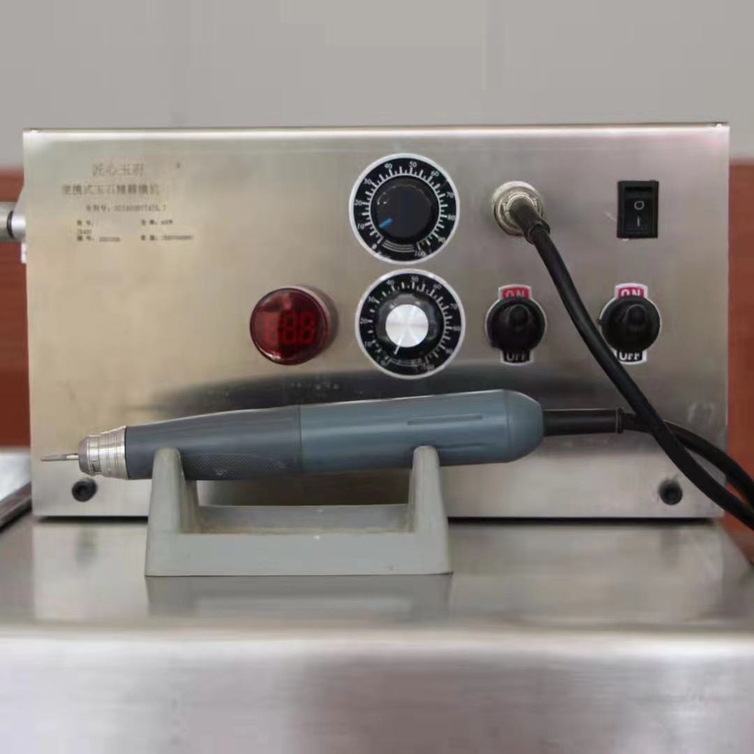 匠心玉府便携式玉雕横机体积小无碳刷手柄可移动精密度高做工稳快