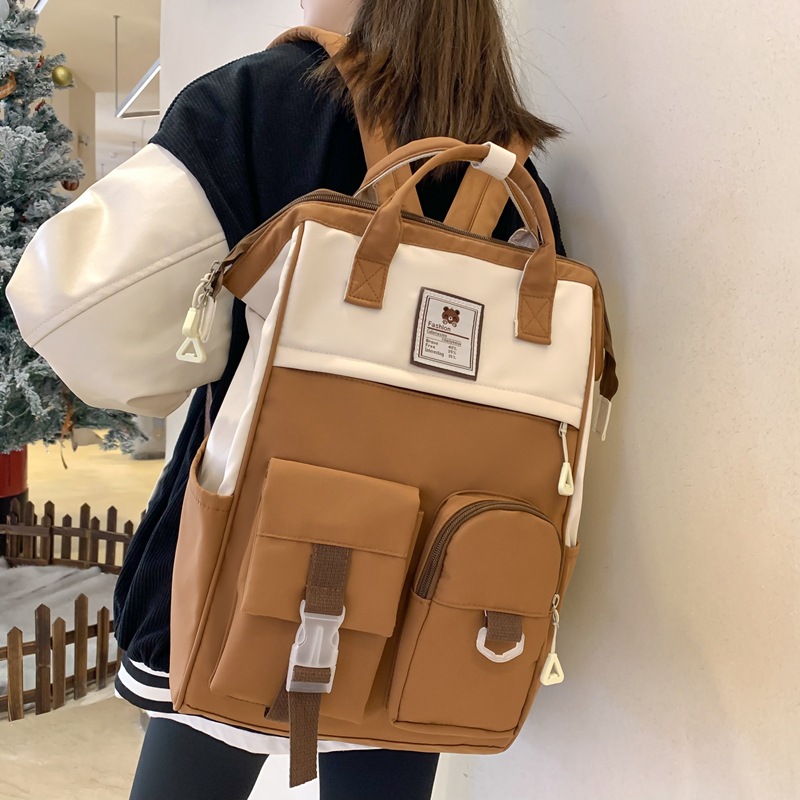 Junior's Schoolbag Men's 2023 New High School and College Student Backpack Women's Fashion