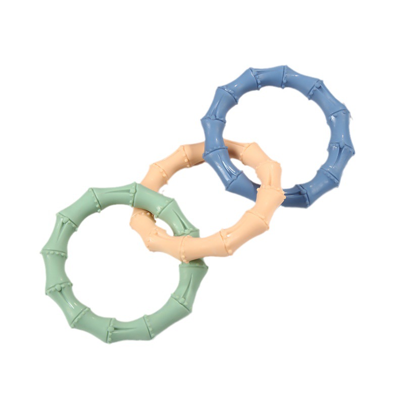 Cross-Border Floating Water Molar Toy Bite-Resistant Interactive Throwing Ring Training Dog Live Three-Ring Bamboo Ring Molar Toy