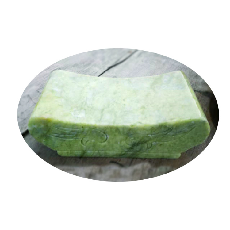 汗蒸房墙面地面用砭石板砖玉石板米黄玉绿玉炕上用甲翠绿玉石枕头