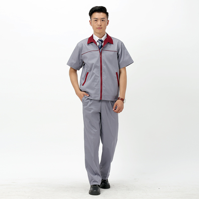 厂家定做秋冬长短袖工作服套装定制劳保服汽修服工厂车间工地服