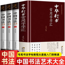 全4册中国书法大全中华行书常用字字汇毛笔书法从基础入门到精通