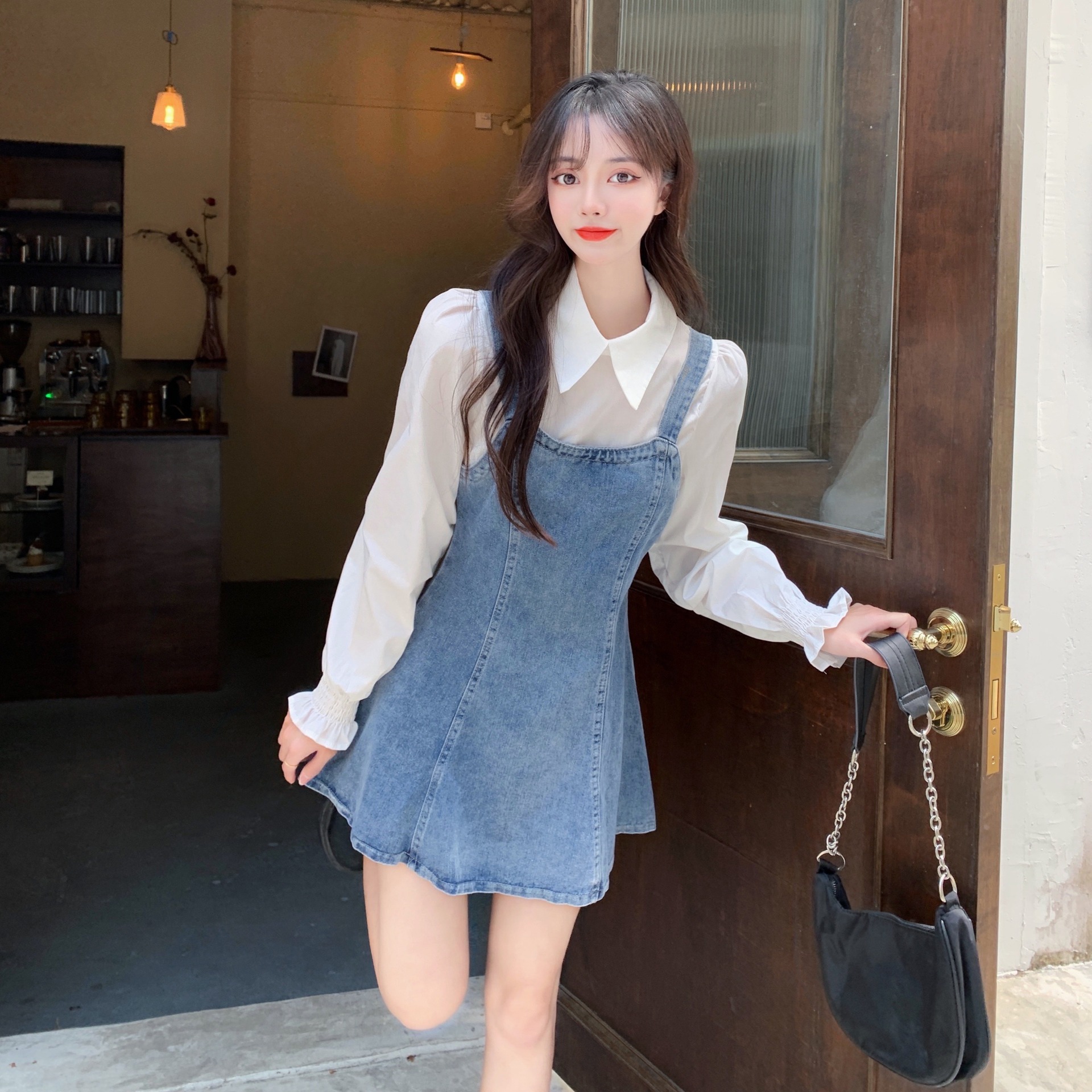 韩版小翻领吊带裙图片-海量高清韩版小翻领吊带裙图片大全 - 阿里巴巴