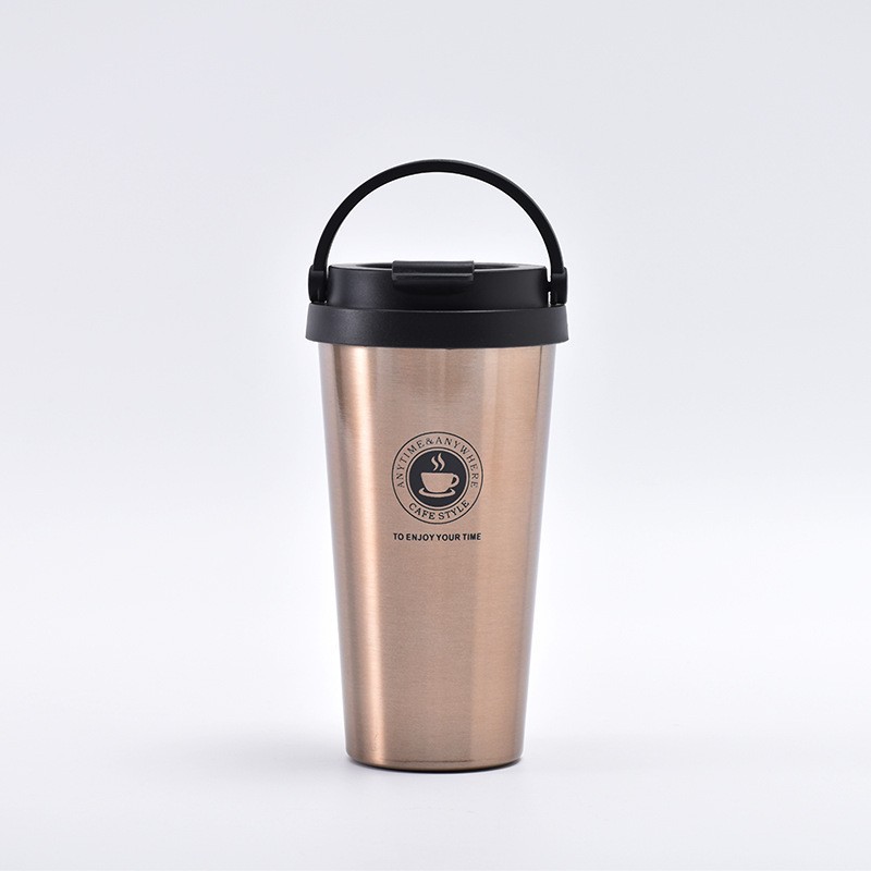 American Stainless Steel Coffee Cup Double-Layer Portable Stainless Steel Thermos Cup Car Portable Vacuum Car Cup Wholesale