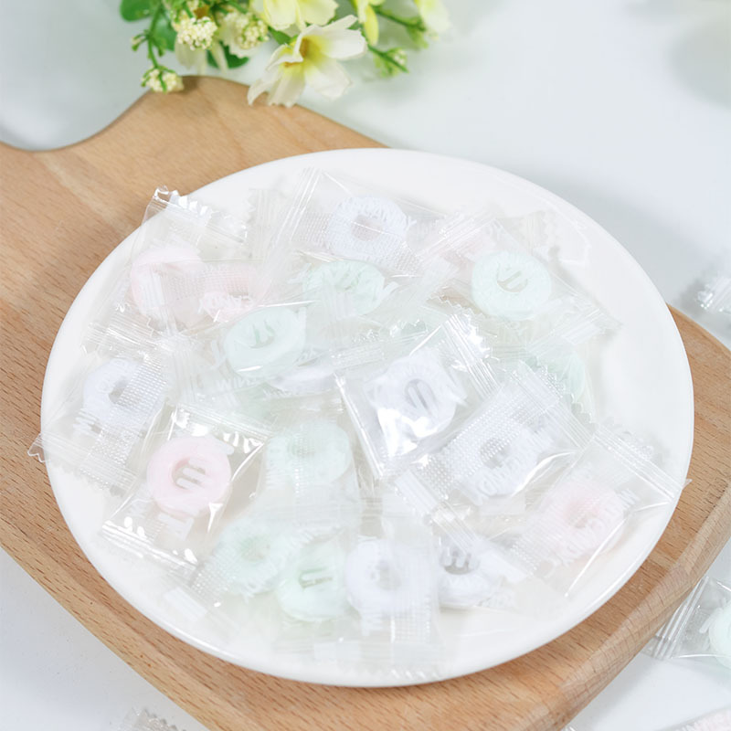 无糖薄荷糖网红清凉接吻糖花香味清新口气酒店招待糖圈圈糖果散装