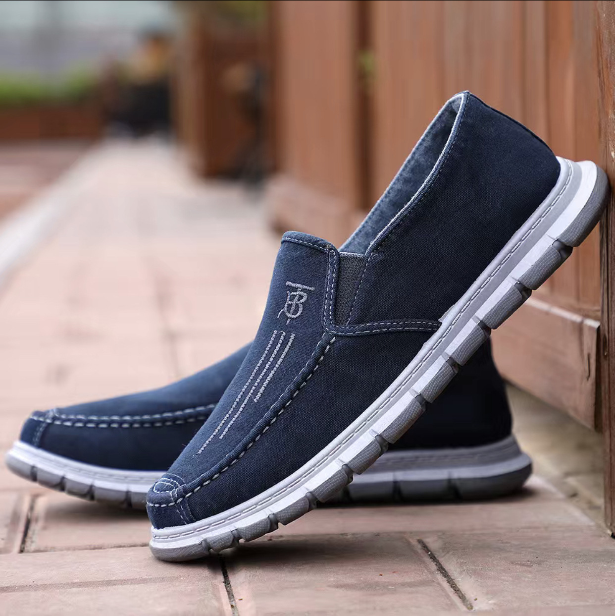 春夏轻便软底休闲鞋男懒人鞋老北京布鞋透气防滑耐磨低帮工作鞋子