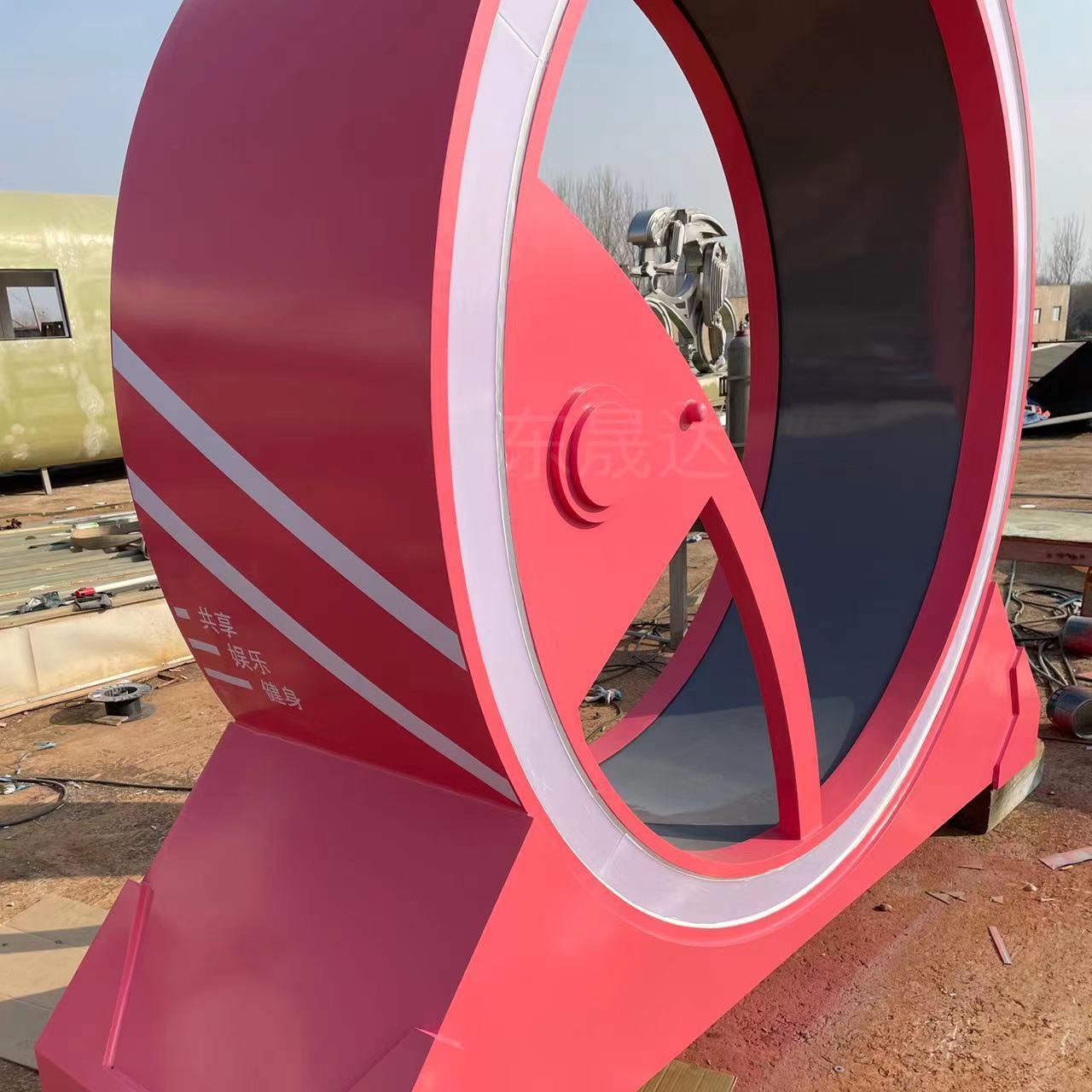 网红无动力滚筒跑步机,仓鼠发光单车,景区大型亲子互动游乐设备