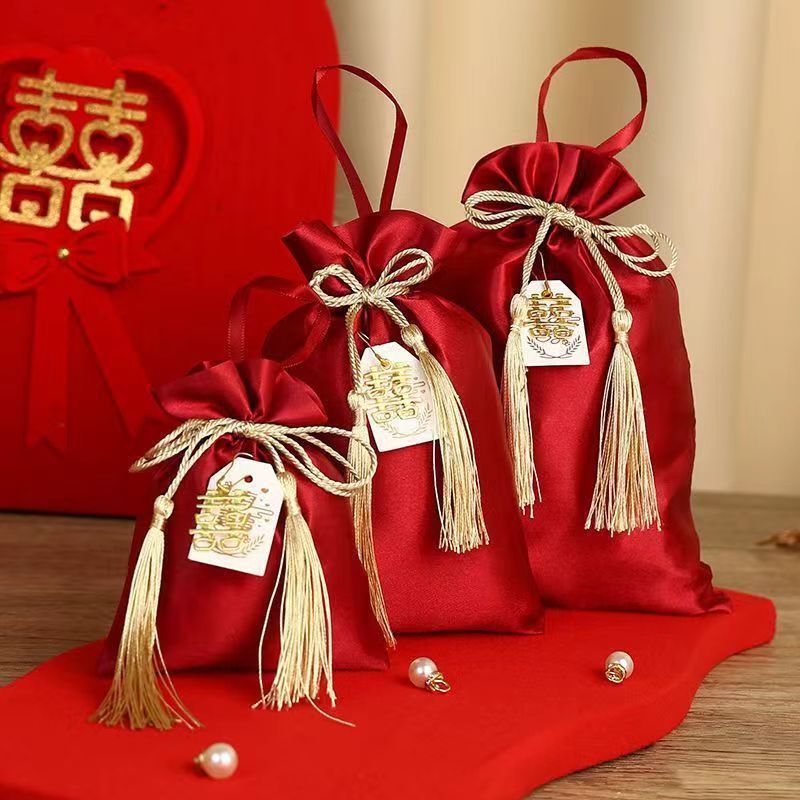 Wedding New Wedding Candy Bag Melon Seeds Dried Fruit Cigarette Bag Wedding Wedding Candies Box Celebration Ceremony Products Wedding Candy Bag