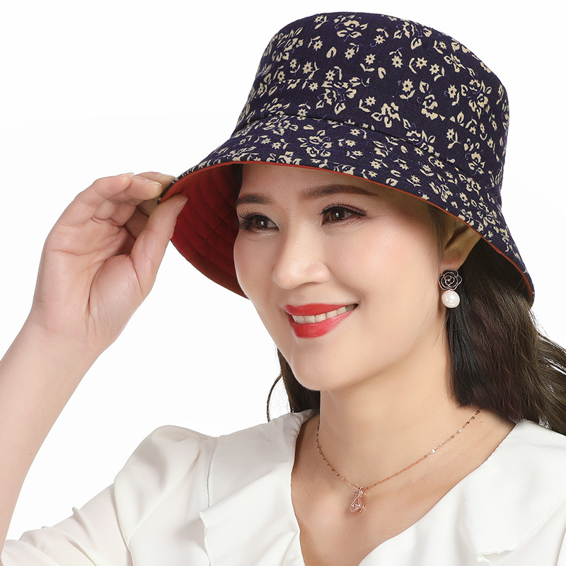 老太太帽子春秋薄款女布帽中老年女士帽子夏老年人妈妈奶奶渔夫帽