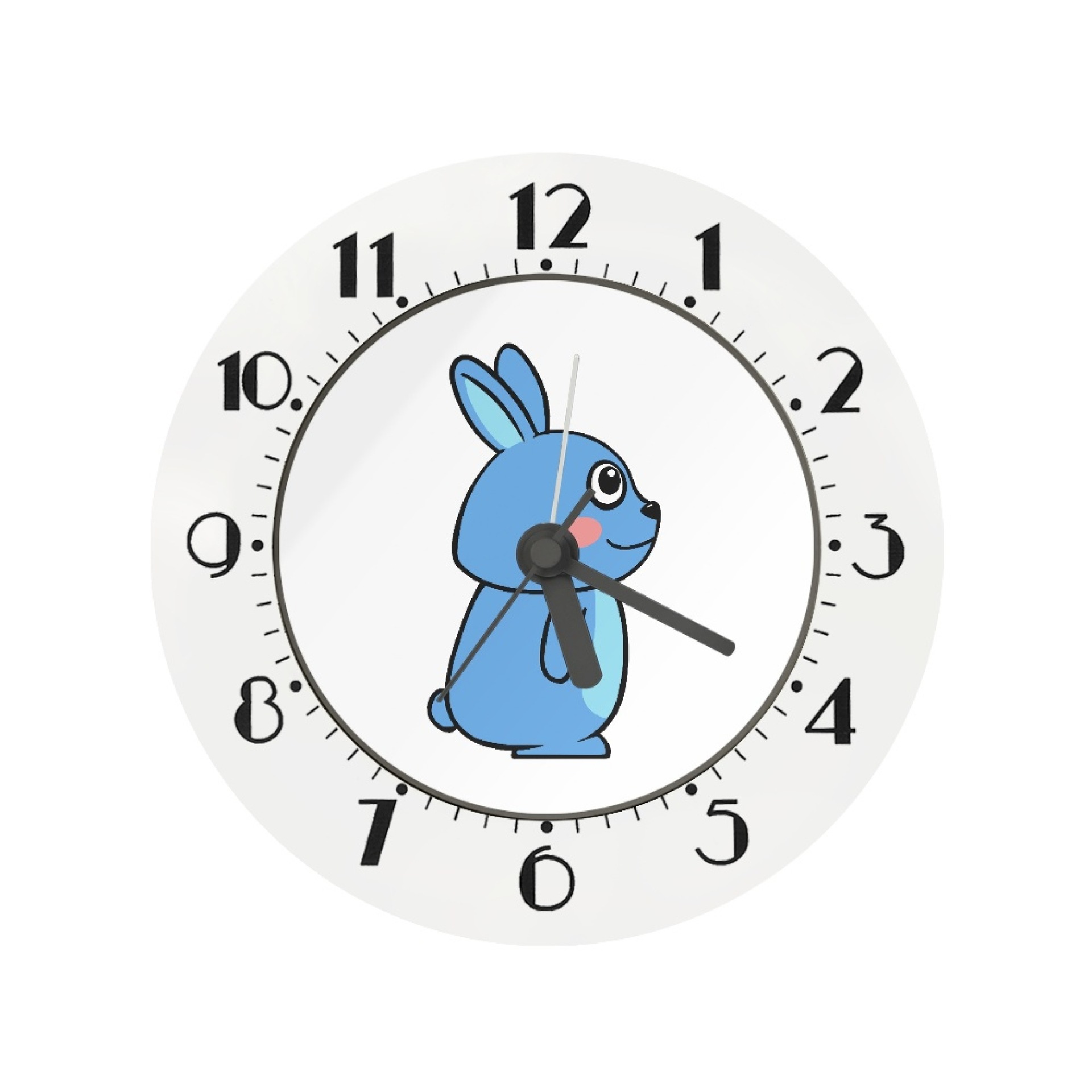 外贸可印花创意卡通小动物儿童闹钟学生床边起床闹钟跨境个性图案