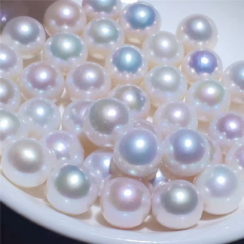诸暨淡水爱迪生珍珠白色珍珠10-13mm颗粒珠diy半成品无孔原料散珠