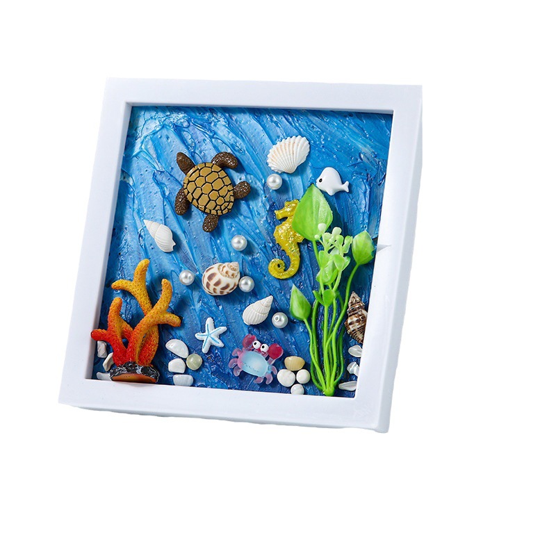 Creative Handmade Toys Diy Texture Painting Children's Educational Material Package Birthday Gift Cross-Border Shell Ocean Series