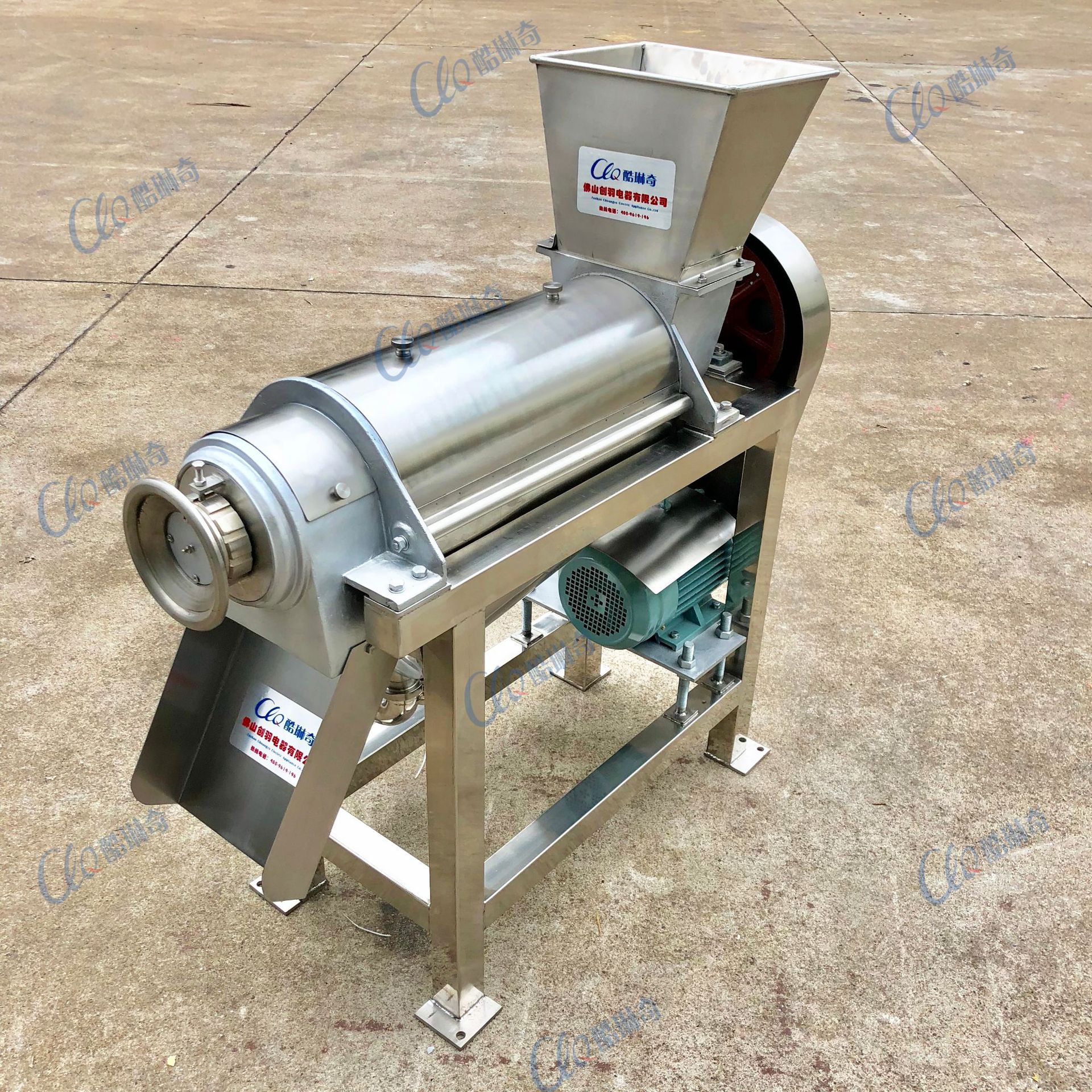 o面条厂菠菜上海青芹菜螺旋压榨机挤压机菠萝大型螺旋榨汁机