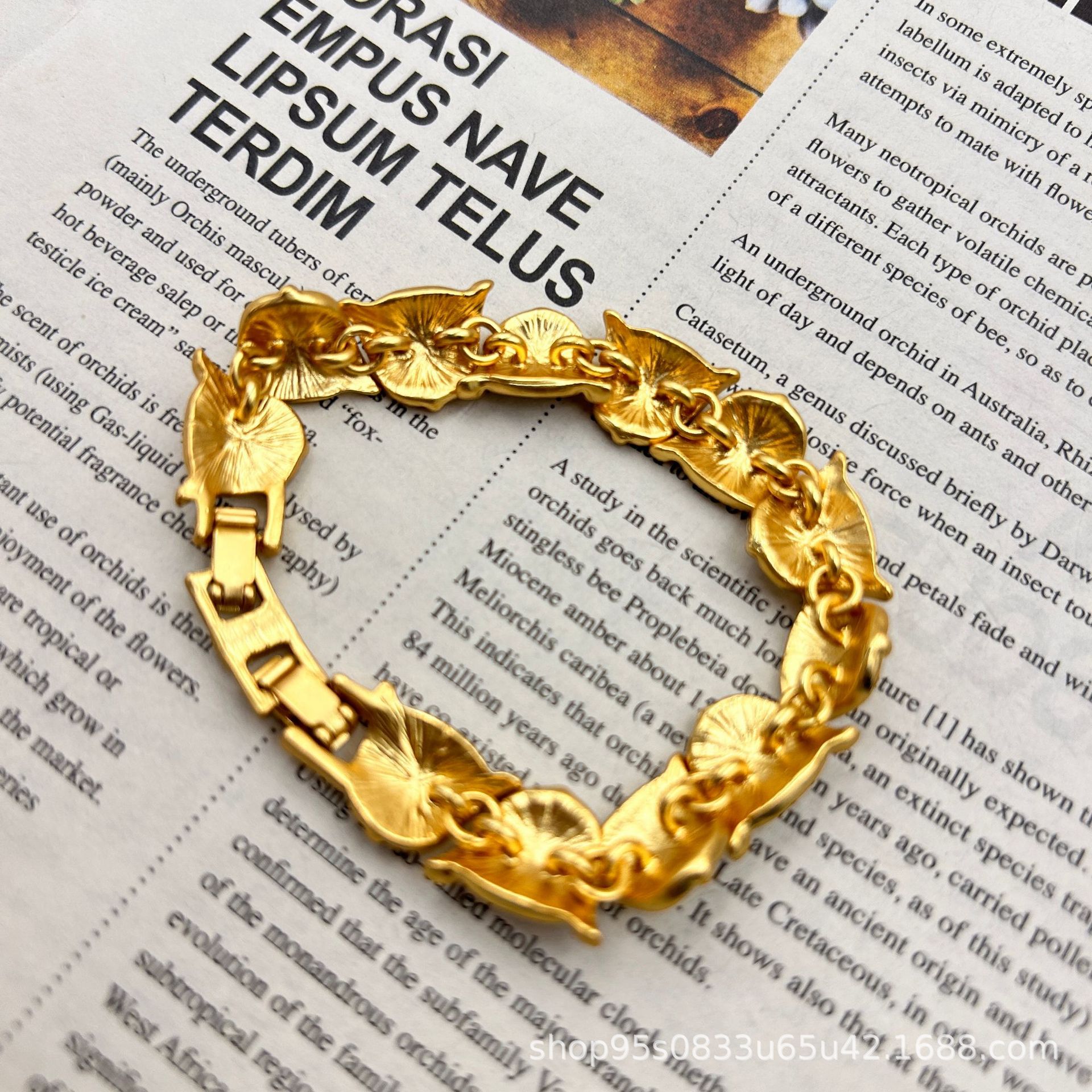 vintage真金电镀工艺捷克钻时尚百搭通勤个手链中古小众款首饰