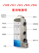 pp不锈钢喷淋塔废气处理设备酸雾净化塔酸洗碱洗塔除尘除烟水淋塔