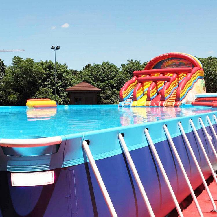 支架游泳池厂家移动水上乐园价格大型儿童戏水池工程工地蓄水池