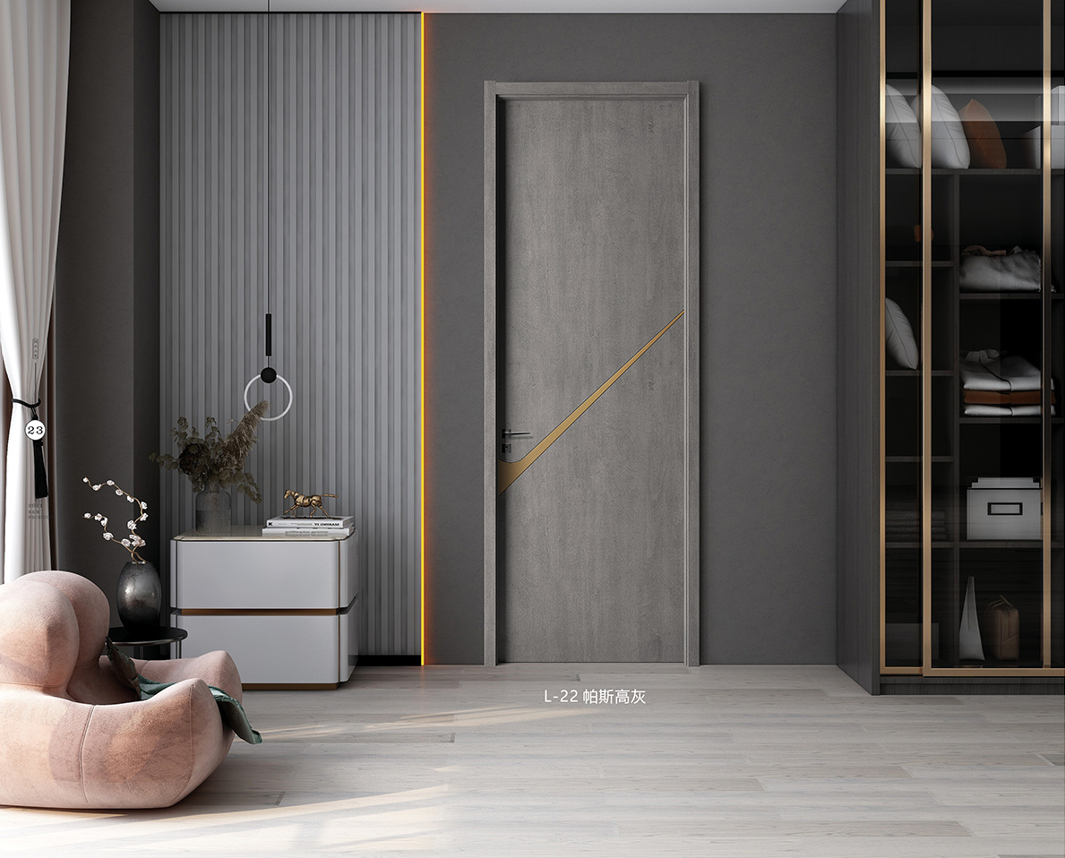 厂家简奢碳晶生态木门卧室房间门现代简约室内门复合免漆实木隔音