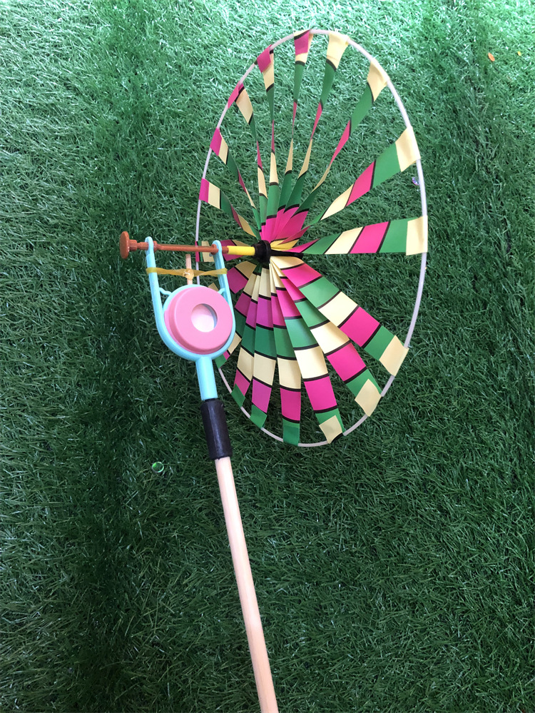 New Traditional Single Wheel with Ringing Windmill Old Beijing Disc Windmill Whole Wholesale Children's Hand Windmill