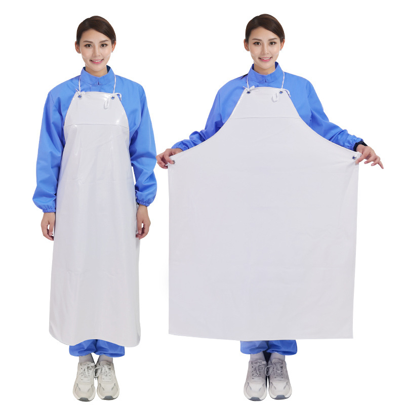 杀猪工作服防水围裙白色围裙防水无袖简约加厚防水防油水产加长