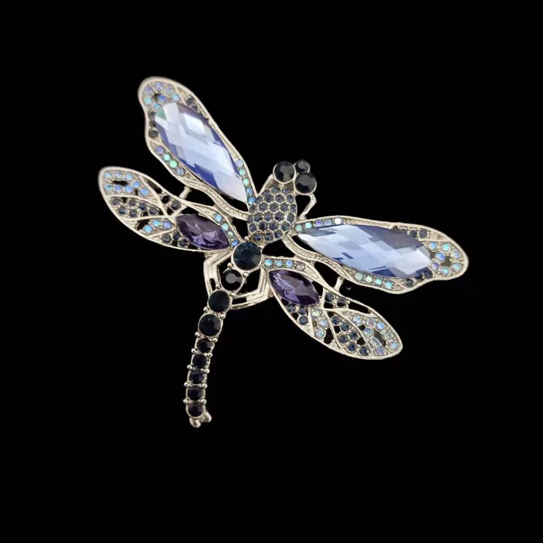 欧美时尚新款高档小蜻蜓胸针女士百搭复古毛衣开衫衣服配饰装饰品