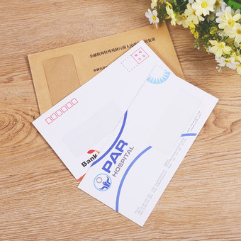厂家定制开窗贴膜信封 口水胶封口信封 自产自销订做印刷可印logo
