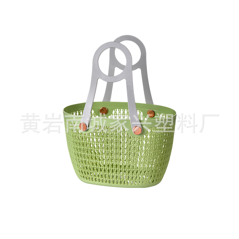 Portable Bath Basket Storage Basket Bathroom Storage Basket Basket Wash Basket Girl Heart Bath Basket 0414