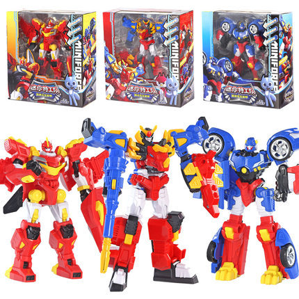 正版迷你特工队玩具机甲儿童机器人超级恐龙力量男孩雷霆炫龙机甲