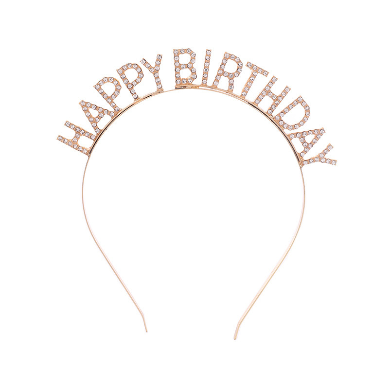 European and American Birthday Party Headdress Hair Hoop Female Hair Accessories Letter Happy Birthday Happy Birthday Headband