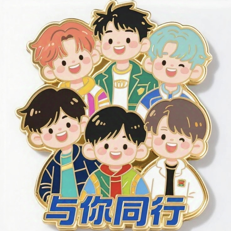 厂家新品明星卡通冰箱贴二次元锌合金烤漆时代少年团周边文创摆件