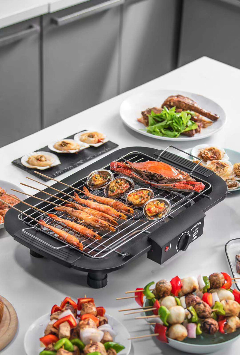 大功率烧烤机煎烤盘一体两用电烧烤炉家用小型室内韩式烤肉架