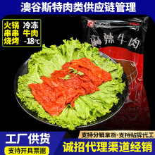 现货新鲜麻辣牛肉片火锅食材半成品批发肥牛卷冷冻牛肉食材餐饮