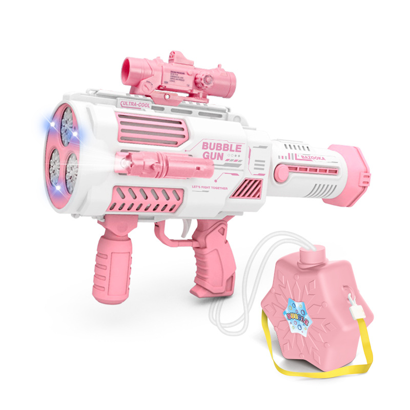 Cross-Border New Porous Automatic Bubble Machine Three-Cylinder Porous Backpack Bubble Impact Gun Internet Celebrity 36 Holes Bubble Gun