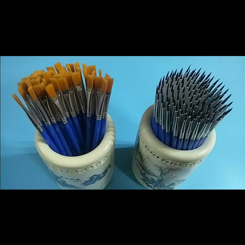 小排笔勾线笔油画石膏初学平头水彩水粉画笔幼儿涂鸦画笔美术包邮