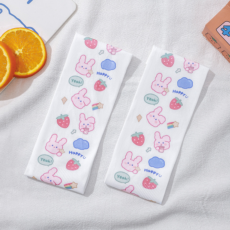 Children's Cute UV Protection Ice Sleeve Korean Sports Ice Silk Mosquito Repellent Oversleeve Quick-Drying Breathable Sun Protection Ins Arm Sleeve