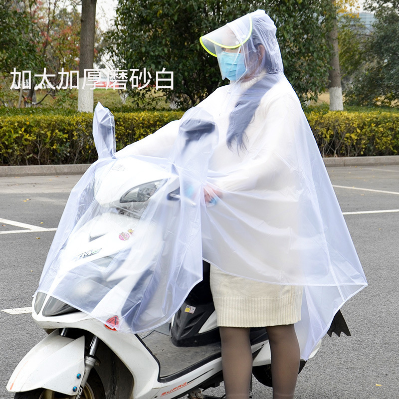 Sleeved Outdoor Hiking Battery Car Electric Bike Raincoat Fashion Adult Men and Women Transparent Raincoat Poncho Wholesale