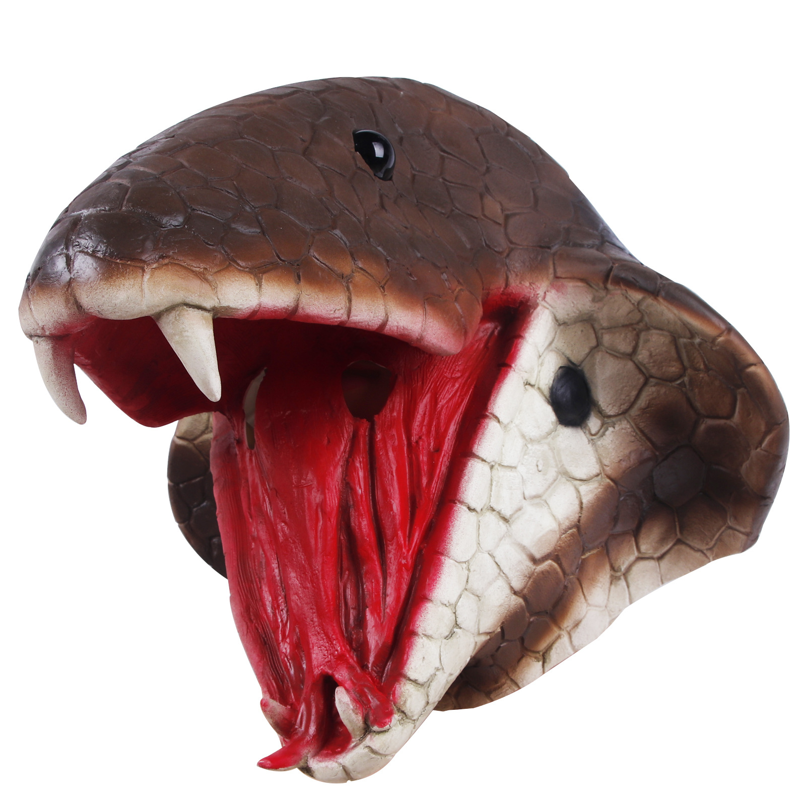 动物世界恐怖吓人面具 恐龙蟒蛇眼镜蛇头套道具 骨架骷髅批发厂家