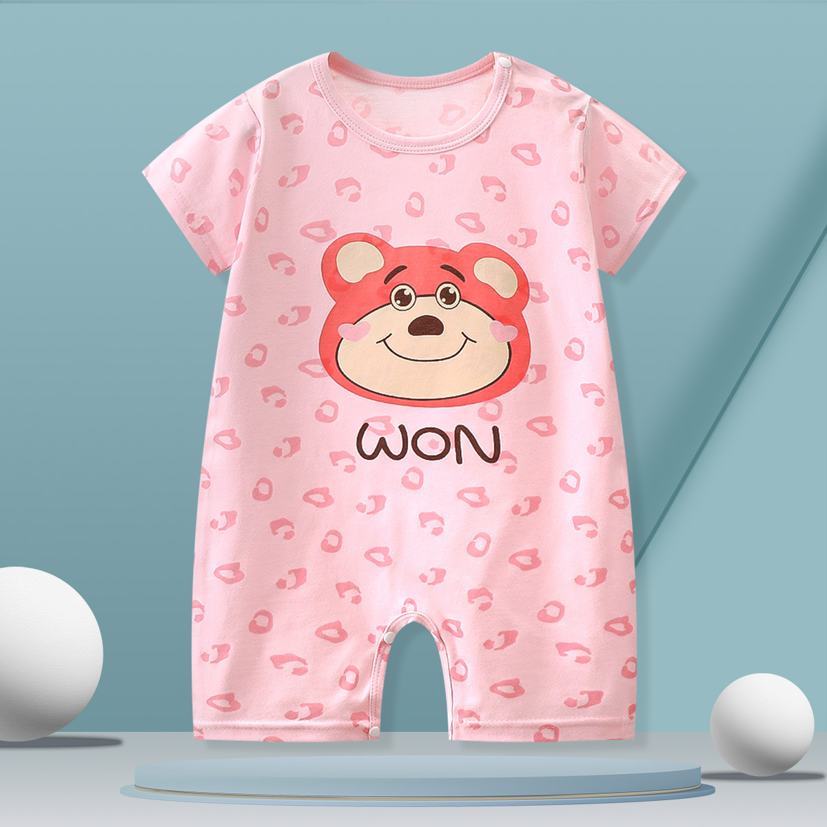 Summer Baby Jumpsuit Thin Baby Boy Romper Cartoon Newborn Short Sleeve Romper Baby Girl Pajamas Baby Clothes