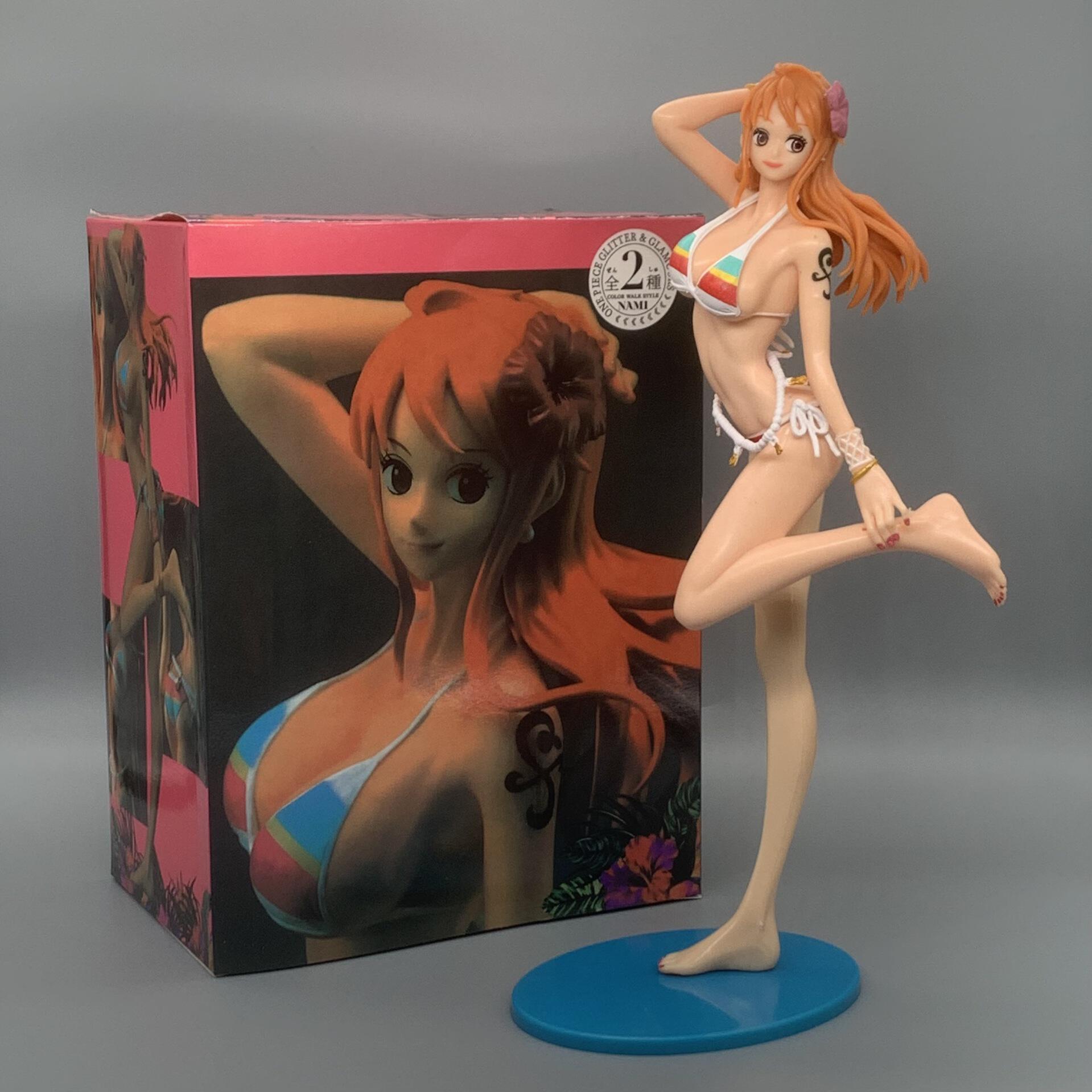 现货摆件海贼王闪光大号站姿泳装娜美手办周边模型女孩盒装批发