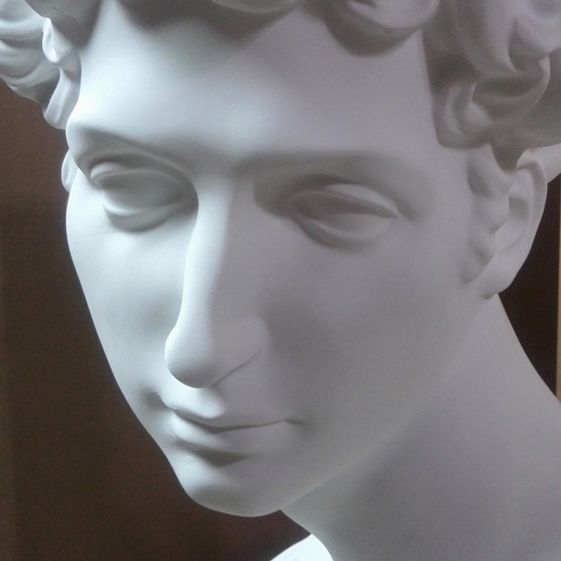 包不破损58cm树脂小卫美第奇石膏像头像雕像雕塑欧式别墅玄关摆件