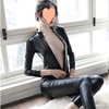 Amazon Trend suit leather clothing Conjoined search uniform Tight fitting suit Recoil leather clothing Policewoman Conjoined