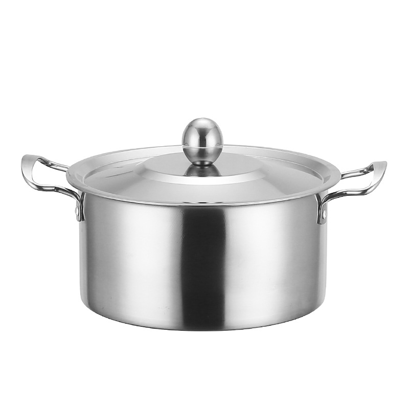 Stainless Steel Cookware Set Three-Piece Set Pot Set Gift Dual-Sided Stockpot