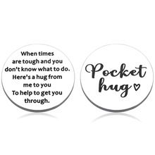 拥抱 Pocket Hug 口袋牌 when times are tough励志言 双面文字