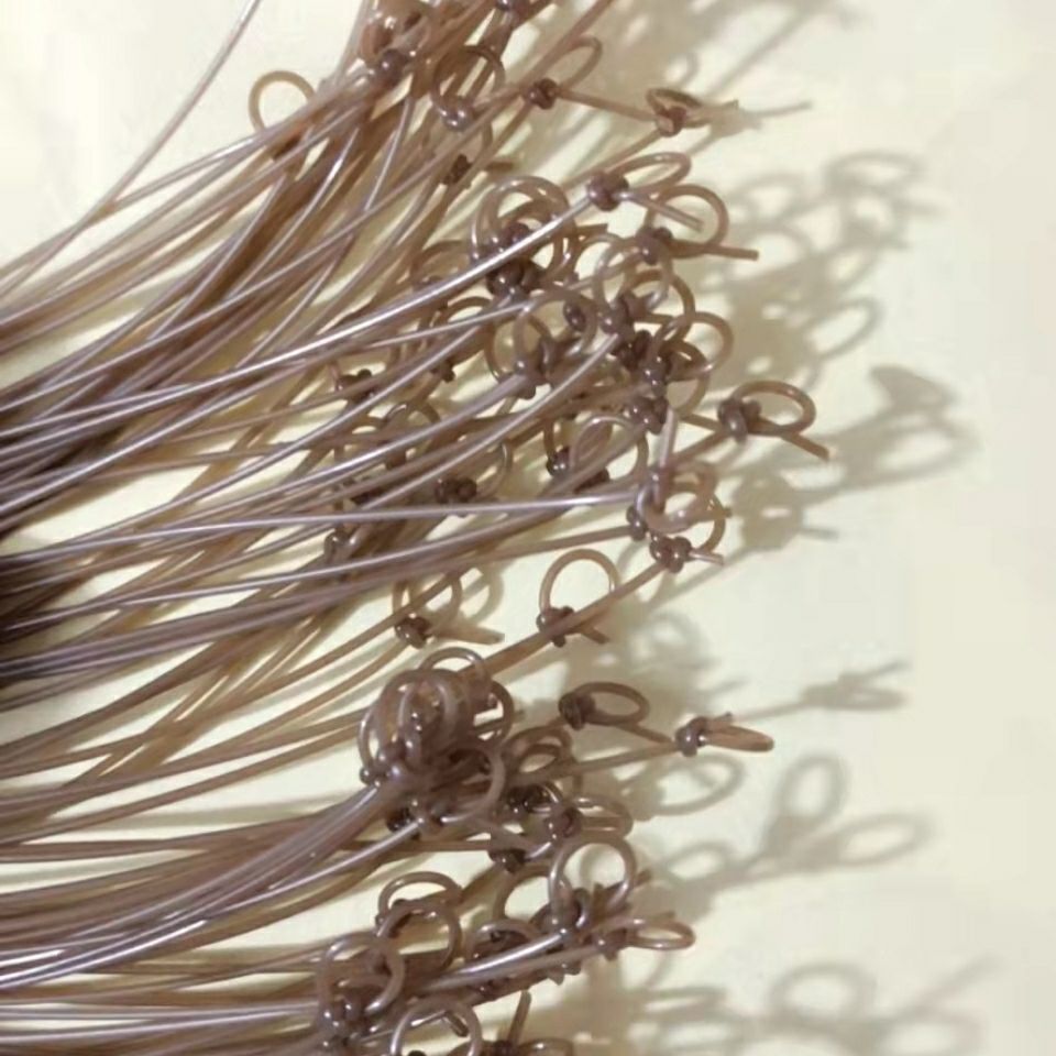 半成品鱼线圈,钓鱼钓螃蟹,枯草色鱼线,50根100根送绳送固定器换圈