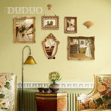法式复古宫廷风装饰画组合客厅沙发背景墙挂画美式轻奢墙面壁画