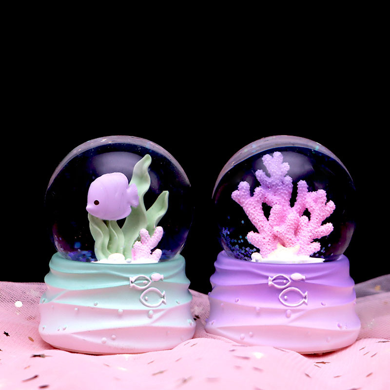Underwater World Small Crystal Luminous Light Decoration Mini Ocean Series Student Birthday Small Gift Boutique