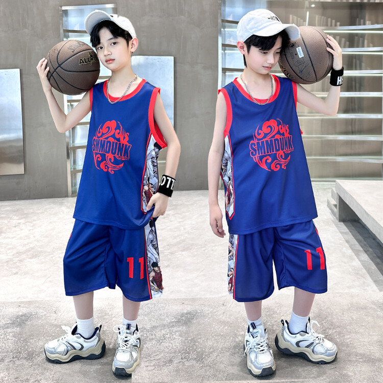 男童篮球服速干套装夏季儿童背心套装中大童休闲男孩运动11号球衣